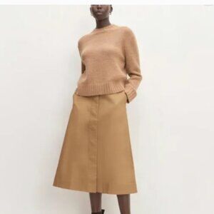 Everlane The Cotton Structured Aline Skirt Khaki, Size 8